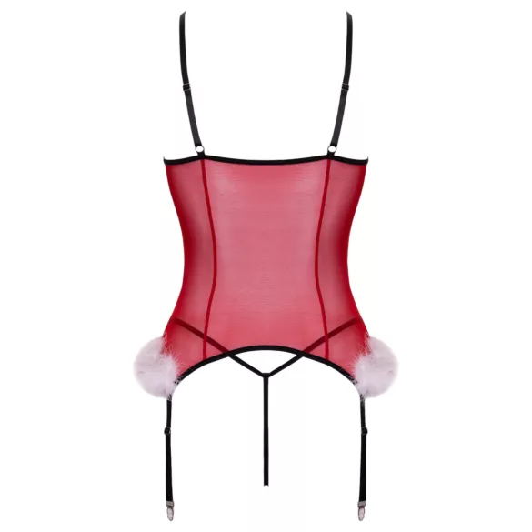 Cottelli - vianočná spodná bielizeň set - červená - L/XL