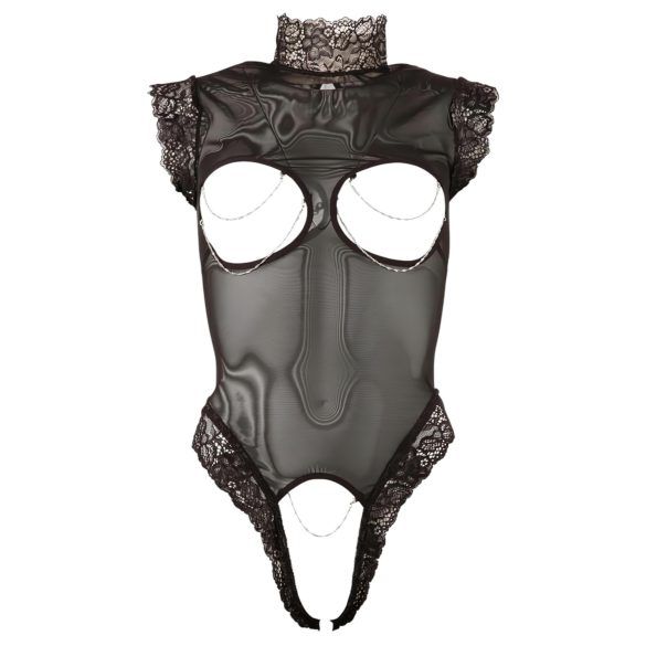 Abierta Fina - dámske body - pikantný strih - čierna - XL