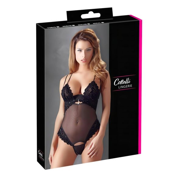 Cottelli - dámske body - nastaviteľné ramienka - čierne - 85C/L