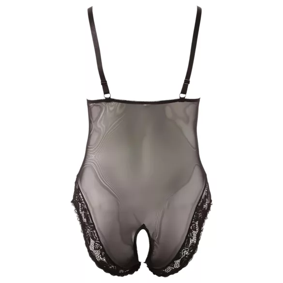 Cottelli Plus Size - čipkované body - čierne