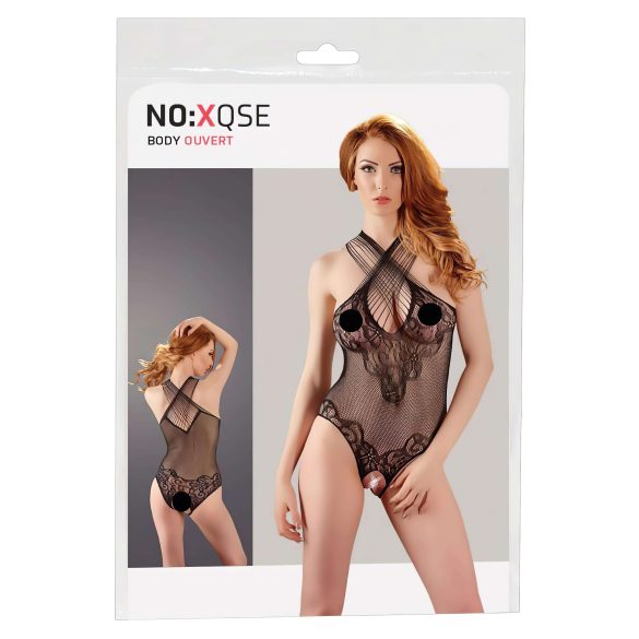 NO:XQSE - kvetinové náramkové, sieťované body - čierne (S-L)