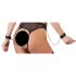 Cottelli Bondage - Otevrené body s páskami a reťazami (čierne) - M