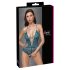 Cottelli - čipkované body so šnurovačkou, otvorené (zelené) - XL