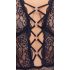 Cottelli Curves Plus Size - priesvitné vzorované body (čierne)