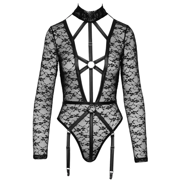 Cottelli - dámske body - priesvitné, ramienka - čierne - M
