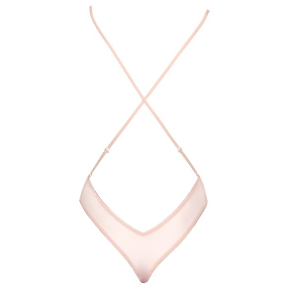 Kissable - čipkované body - ružová - L/XL