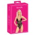Bozkávatelná - čipkované body (čierne) - L/XL