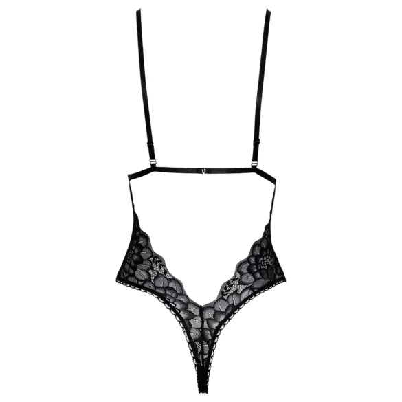 Kissable - čipkované body (čierne) - L/XL