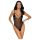 Cottelli - vyšívané, otvorené čipkované body (čierno-fialové) - XL