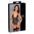 Cottelli Bondage - otvorený body s putami (čierny) - L