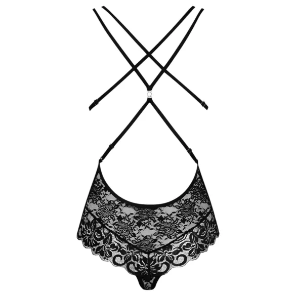 Obsessive - čipkované body - sexy strih - čierna