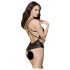 Obsessive 860-TED-1 - super sexy čipkované body (čierne) - L/XL
