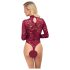 Cottelli - priehľadné čipkované body (červené) - M