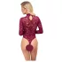 Cottelli - priehľadné čipkované body (červené) - M