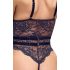 Cottelli - otvorené, páskové sexi body (čierne) - M