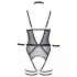 Cottelli Bondage - otvorený body s putami na ruky - čierny - XL