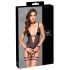 Cottelli Bondage - otvorené body a putá na ruky (čierne) - XL