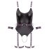 Cottelli - otvorené bondage body s putami (čierne) - M