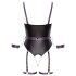 Cottelli - otvorené bondage body s putami (čierne) - M