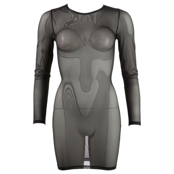 Cottelli - priehľadné šaty - čierna - XL