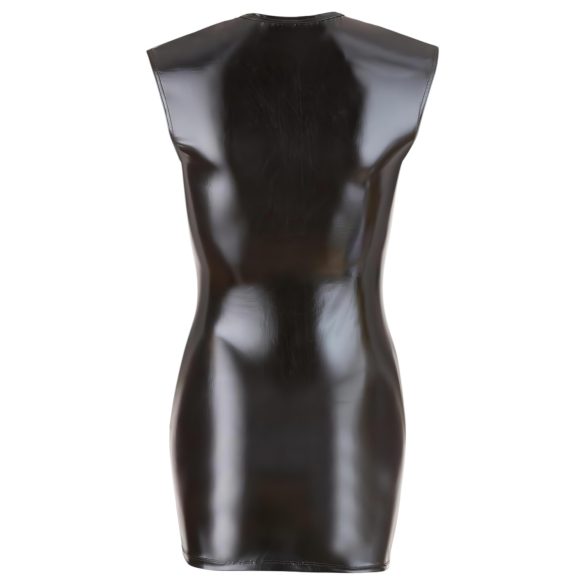 Cottelli - mini šaty na párty bez rukávov - lesklé čierne