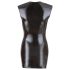 Cottelli - mini šaty na párty bez rukávov - lesklé čierne
