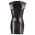 Cottelli - mini šaty na párty bez rukávov - lesklé čierne - M