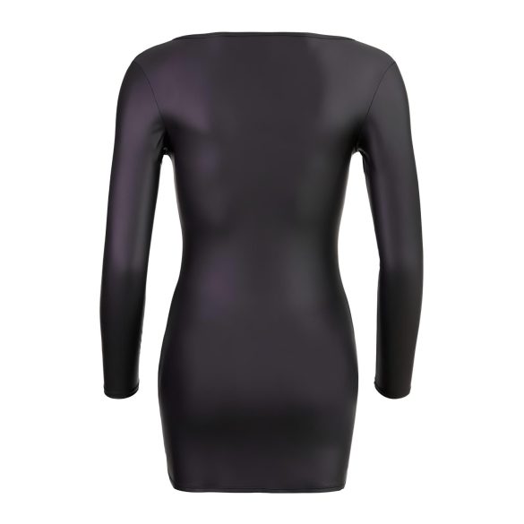 Cottelli - erotické šaty - zips so štrasmi - čierne - XL