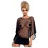 Obsessive Punker - priehľadné mini šaty a tangá (čierne) - L/XL
