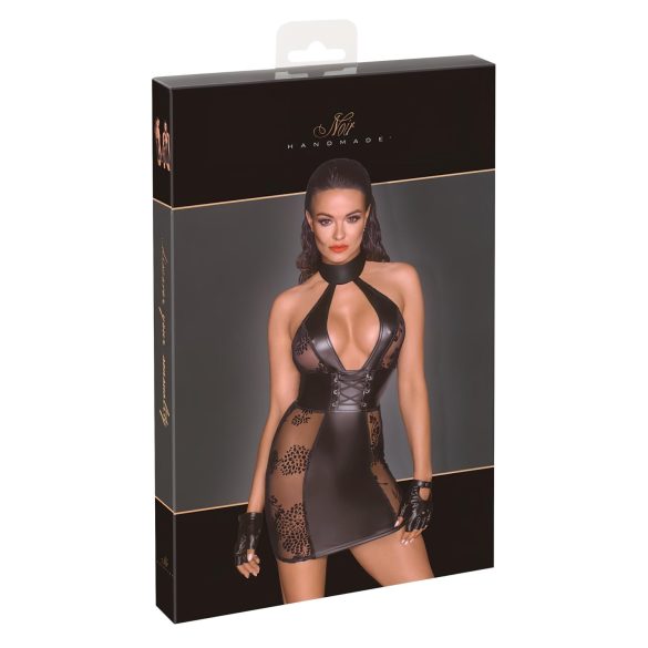 Noir - šnurovacie mini šaty (čierne) - L