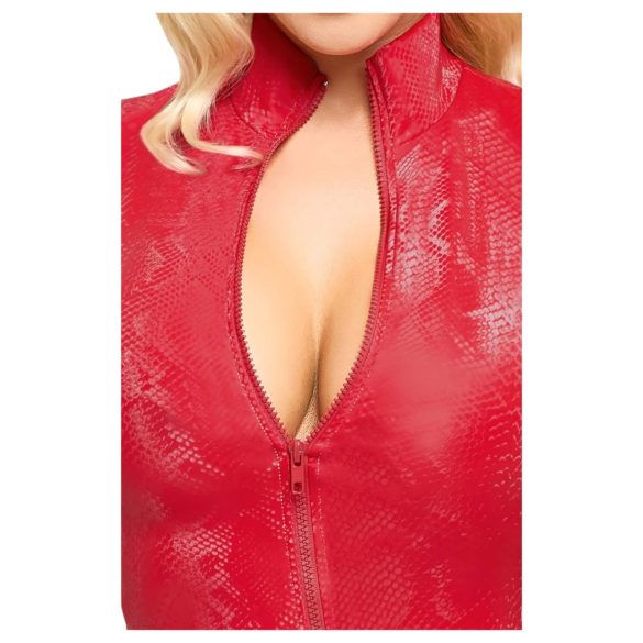 Cottelli - mini šaty - hadí vzor - červené