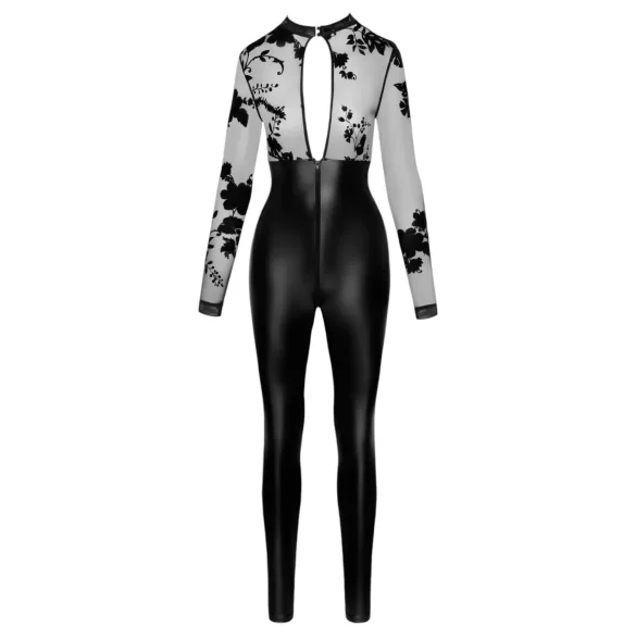 Noir - overal s čipkovaným topom (čierny) - M