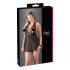 Cottelli Plus Size - čipkovaný voľný babydoll (čierny) - 2XL