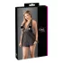 Cottelli Plus Size - babydoll košieľka s čipkou - čierna - 3XL
