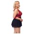 Cottelli Bondage Plus Size - červený babydoll - 3XL