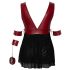 Cottelli Bondage Plus Size - červený babydoll - 3XL