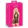 Kissable - babydoll s golierom - čipka - čierna