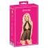 Kissable - babydoll s golierom - čipka - čierna