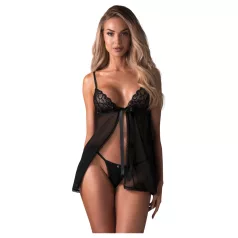 Obsessive - babydoll súprava - čipkovaná - čierna