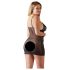 Cottelli Plus Size - čipkovaná priehľadná košieľka (čierna) - 4XL