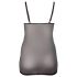 Cottelli Plus Size - čipkovaná priehľadná nočná košieľka (čierna) - 4XL