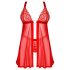 Obsessive Elianes - čipkovaný babydoll set (červený)
