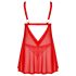 Obsessive Elianes - čipkovaný babydoll set (červený)