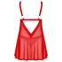 Obsessive Elianes - čipkovaný babydoll set (červený)