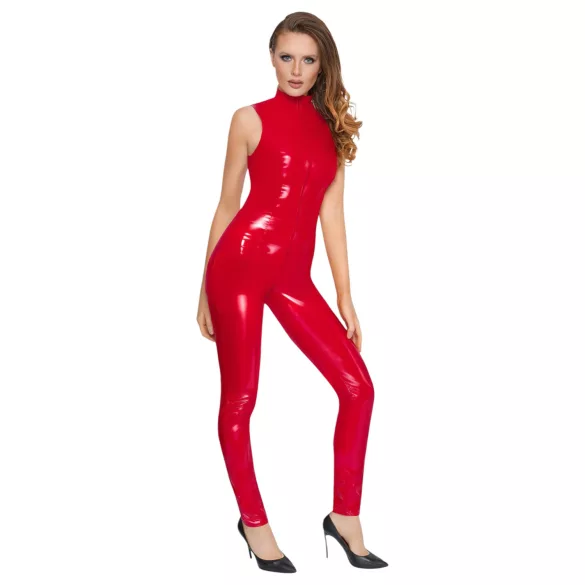 Black Level - dámsky overal bez rukávov so zipsom - červený - L