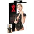 LATEX - dámske latexové tričko na zips - čierne - S