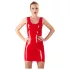 Latex bezrukávové minišaty Late X (červené) - XL