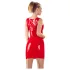 Latex bezrukávové minišaty Late X (červené) - XL