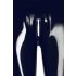 LATEX - legíny so zipsom (čierne) - XL