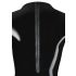 LATEX - dámsky body s dlhým rukávom (čierny) - 2XL